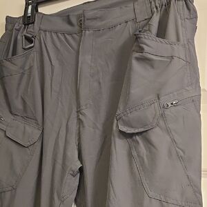 Men's Gray Cargo 👖 Pants 3XL NEW Nylon & spandex 👍🏼 😃 GREAT 🪖 Warrior